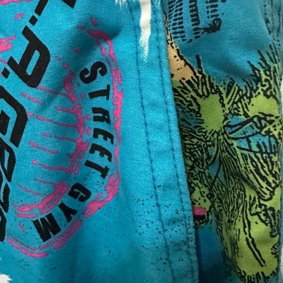 178 Forever 21 |EUC L.A. Gear Men’s Swim Trunks – Blue Palm Tree Print (Size XS) - Picture 5 of 10